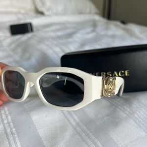 Versace white Medusa sunglasses